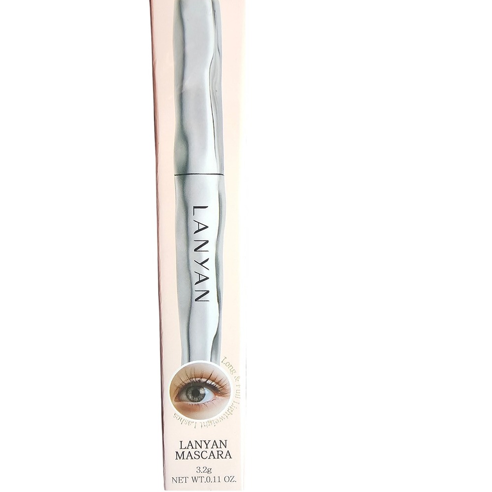 LANYAN Volumizing Washable Mascara Long Full Lightweight Bamboo Fiber Blk New